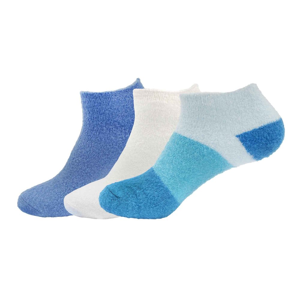 BambooMN Women's Super Soft Aloe Infused Fuzzy Nylon Spa Socks - Size 4-8 - Assortment D - 3 Pairs