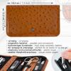 3 Swords Germany  brand quality 12 piece manicure pedicure grooming kit set for professional finger & toe nail care with ostrich synthetic leather case - Made in Germany view 4