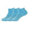BambooMN Women's Super Soft Aloe Infused Fuzzy Nylon Spa Socks - Size 4-8 - Solid Blue - 3 Pairs view 1