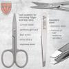 3 Swords Germany - brand quality 6 piece manicure pedicure kit set - stainless steel nail care tools - Made in Solingen Germany (500) view 2