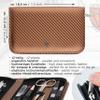 3 Swords Germany  Brand Quality 12 Piece Manicure Pedicure Grooming kit Set for Professional Finger & Toe Nail Care with Copper Synthetic Leather case - Made in Germany view 4