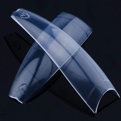 Lamour Coffin Nail Tips | Edgy Square Shape - Clear Color - Box 100 tips