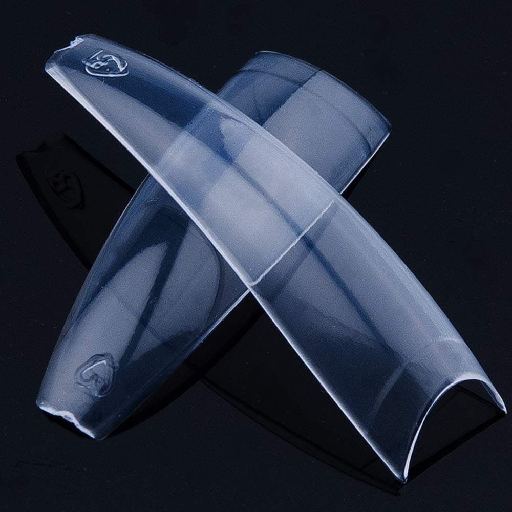 Lamour Coffin Nail Tips | Edgy Square Shape - Clear Color - Box 100 tips