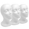 12" 3 Pcs Foam Wig Head - Tall Female Foam Mannequin Wig Stand and Holder for Style, Model And Display Hair, Hats and Hairpieces, Mask - for Home, Salon and Travel view 1