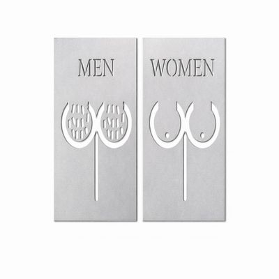 Restroom Sign Bathroom Sign Men Women Breast