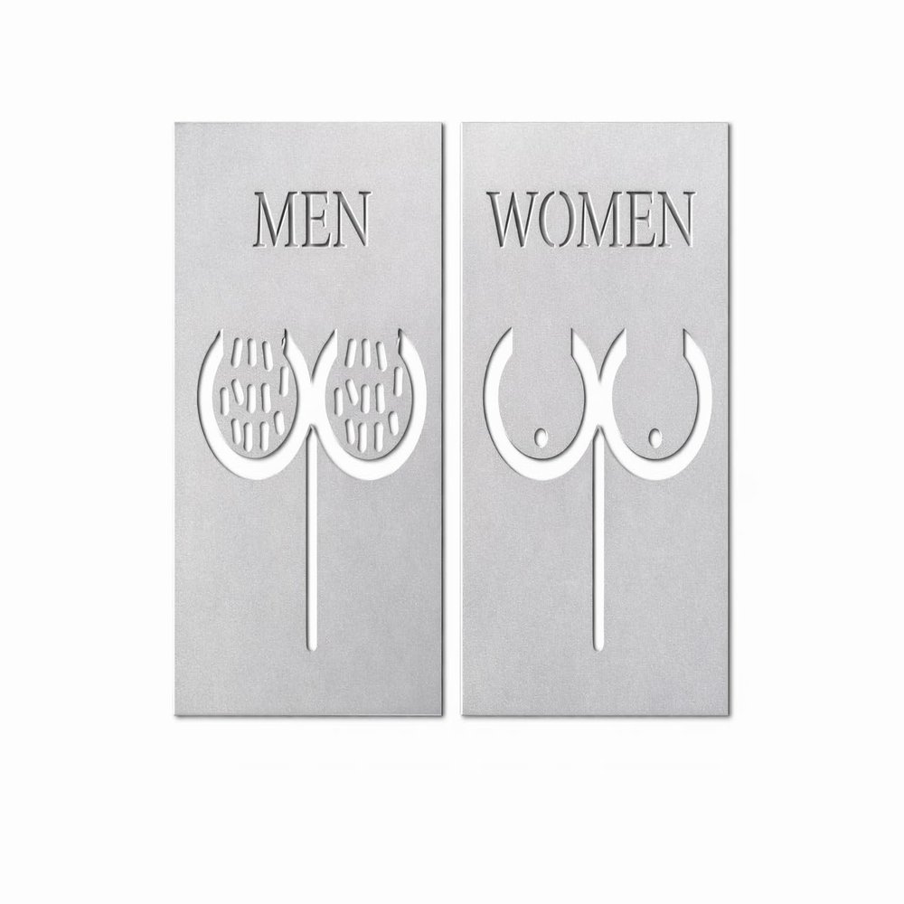 Restroom Sign Bathroom Sign Men Women Breast