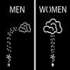 Restroom Sign Bathroom Sign Men Women Cloud view 2