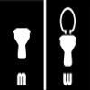 Restroom Sign Bathroom Sign Men Women MW view 2