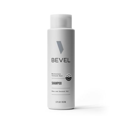 Bevel Shampoo for Men - Sulfate Free Shampoo for Textured Hair with Coconut Oil and Shea Butter, Detangles Coarse, Curly Hair, 12 Oz