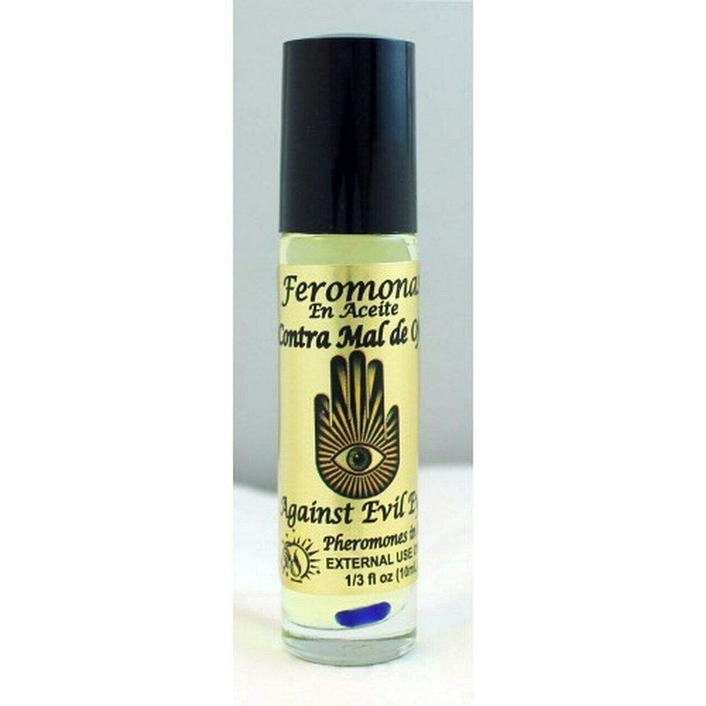 3 PIECES BRYBRADAN AGAINST EVIL EYE CONTRA MAL DE OJO PHEROMONE OIL ROLL-ON BOTTLE 1/3 OZ 10ML