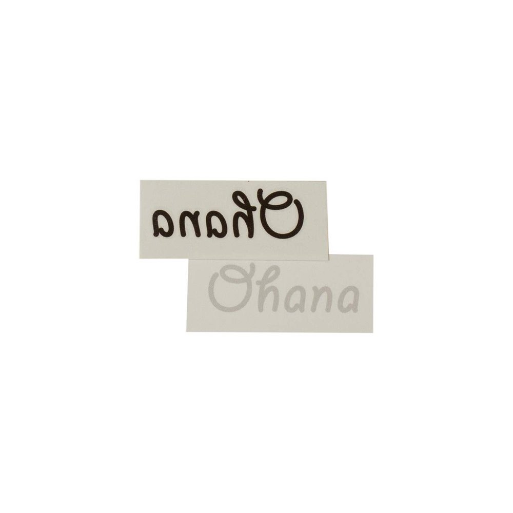 10 x Ohana Tattoo - Hawaiian Lettering in black - Temporary Skin Tattoo (10)