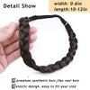 Braided Headband Hairband Chunky Elastic Stretch Hair Band with Synthetic Plaits for Girls and Women (Small-three strands, dark brown) view 3