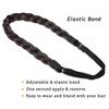 Braided Headband Hairband Chunky Elastic Stretch Hair Band with Synthetic Plaits for Girls and Women (Small-three strands, dark brown) view 4