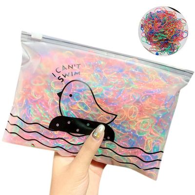 1000PS Pack Girls' Colorful Hairbands Disposable Rubber Band Elastic Hair Band for Kids Women Girls Rubber Bands Holder (K)