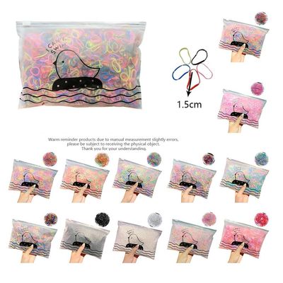 1000PS Pack Girls' Colorful Hairbands Disposable Rubber Band Elastic Hair Band for Kids Women Girls Rubber Bands Holder (E)