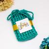 3 PackMint Blue Teal Soap Pouch For Bar Soap - Will Fit a Full sized Bar - Reusable and Machine Washable Cotton  Soap Bag with Roap view 2