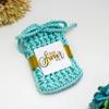 3 PackMint Blue Teal Soap Pouch For Bar Soap - Will Fit a Full sized Bar - Reusable and Machine Washable Cotton  Soap Bag with Roap view 3