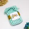 3 PackMint Blue Teal Soap Pouch For Bar Soap - Will Fit a Full sized Bar - Reusable and Machine Washable Cotton  Soap Bag with Roap view 4