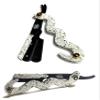 Black and White Snake Texture Design Straight Edge Razor view 1