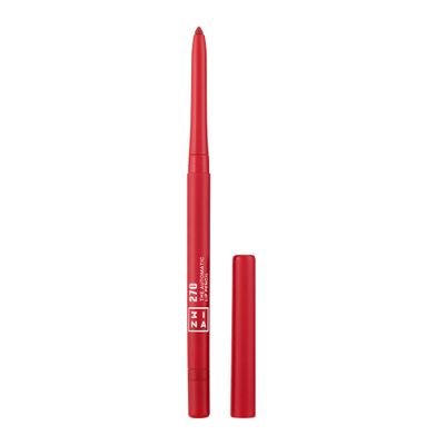 3INA The Automatic Lip Pencil  Waterproof Lip Liner Pencil with Built-In Sharpener  Smudge-Proof, Pigmented, 10 Hour Long Wear Liner - 270-0.01 oz