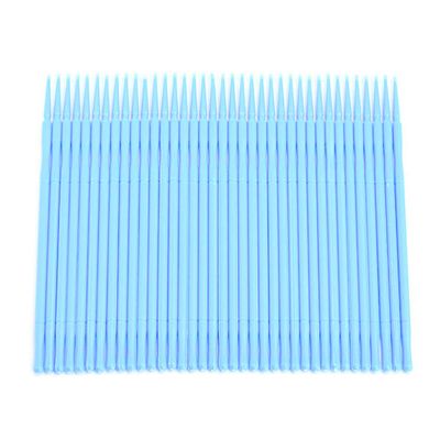 EXCEART Eyelash Extension Supplies 100pcs Disposable Micro Applicator Brush Non-linting Cotton Swabs Blue Ideal for Salon Home Use