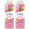 St. Ives Exfoliating Body Wash, Pink Lemon & Mandarin Orange 2-Pack  Made with 100% Natural Exfoliants for Glowing Skin, 16 Oz Ea view 1