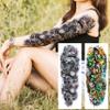 11 Sheets NEZAR Large Vine Peony Flower Rose Full Arm Temporary Tattoos For Women Realistic Skull Skeleton Fake Temporary Tattoo Sleeves Stickers Waterproof Leg Makeup Floral Blossom Tatoos Paper Eye view 2