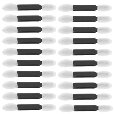 Beaupretty 100 Pcs Dual Ended Disposable Eyeshadow Sponge Applicators Oval Eye Shadow Brushes for Blending and Precise Eye Makeup Application