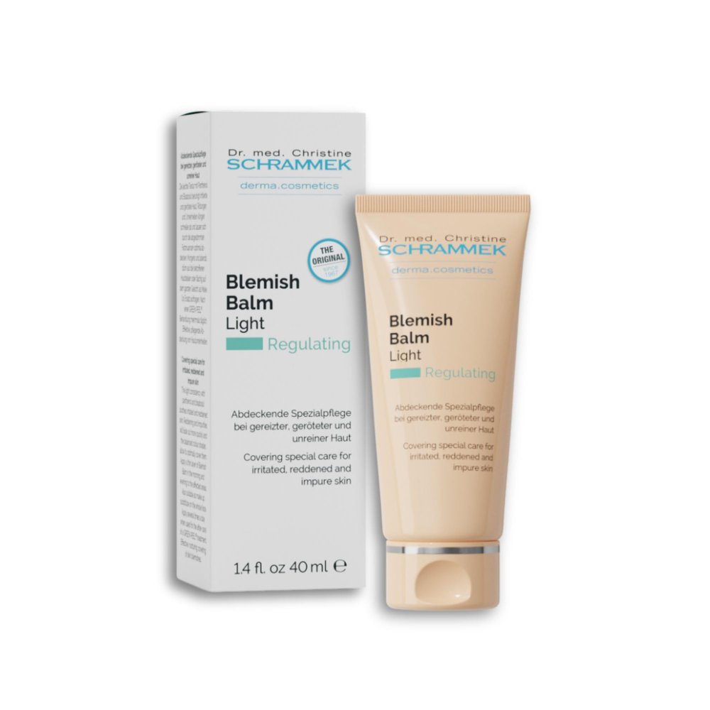 Blemish Balm Light - Covering Special Care for Irritated, Reddened & Impure Skin - The Original since 1967 - BB Cream - Tinted Face Moisturizer - Facial Skin Care - Dr Schrammek