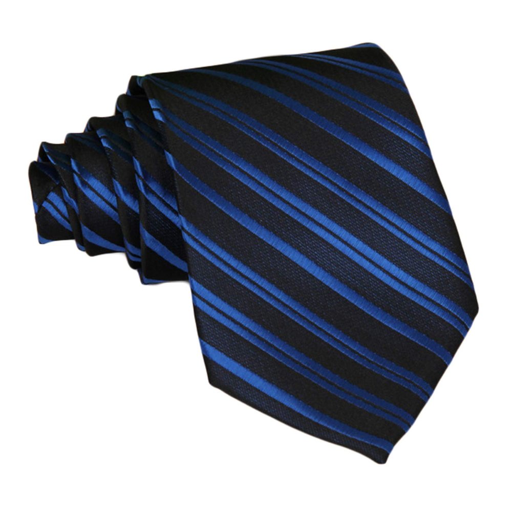 Andongnywell Polyester Silk Stripe Tie Classic Striped Neckties Woven Trendy Neck Ties for Men Women (Multicolor 28,One Size)