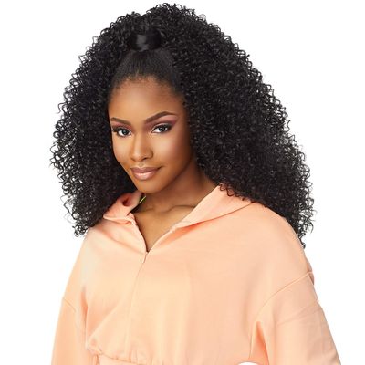 Sensationnel Instant Updown Halfwig Pony - Iud 3 4 Style in 1 Half Wig And Pony Drawstring (1 JETBLACK)