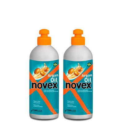 NOVEX Argan Oil Leave in Conditioner 300g/ 10.5oz (Pack of 2)
