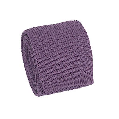 Andongnywell Mens Knitted Wedding Slim Tie Business Casual Skinny Knit Necktie Solid Color Knit Tie Neck Ties (Purple,One Size)