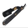 Black and Gold Full Blade Holder Straight Edge Hair Shaving Barer Razor - Free Blades Included view 1