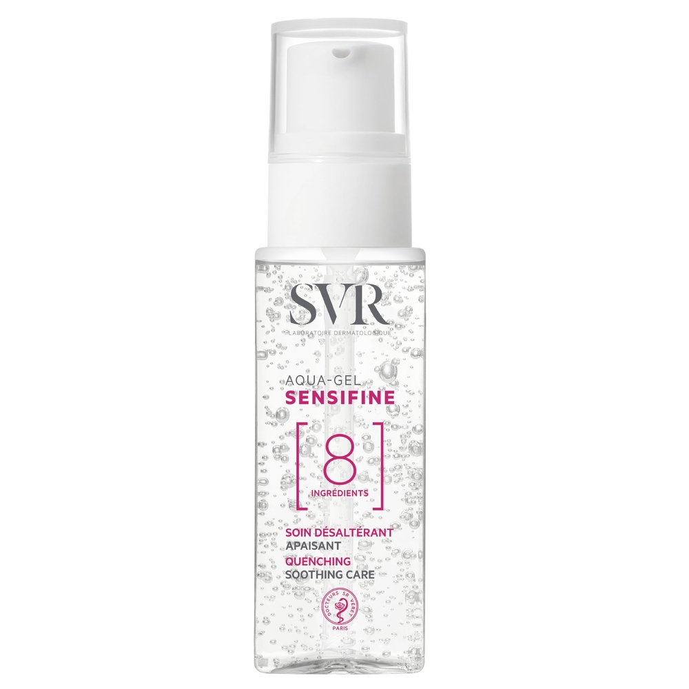 SVR Sensifine Aqua Gel Face Moisturizer with Glycerin, Aloe Vera & Panthenol. Instantly Soothe & Intensely Moisturize Normal to Combination, Sensitive Skin. Fragrance Free, 1.3 Fl.oz.