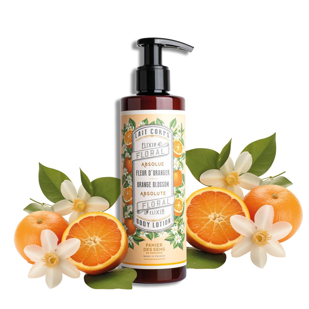 Panier des Sens Orange Blossom Hand & Body Lotion for Dry Skin - Hydrating Body Cream for Women - Nourishing Fluid Body Moisturizer Shea Butter & Olive Oil 97% Natural Ingredients Body Care 8.45 Floz