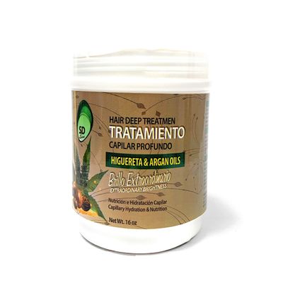 Higuerargan Deep Hair Treatment - Capillary Hydration and Nutrition - Revitalizing Deep Conditioning Treatment with Higuereta and Argan Oil (16 Ounce)