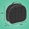 Conair Travel Makeup Bag, Large Toiletry and Cosmetic Bag, Perfect Size for Use At Home or Travel, Train Case Shape in Black view 2
