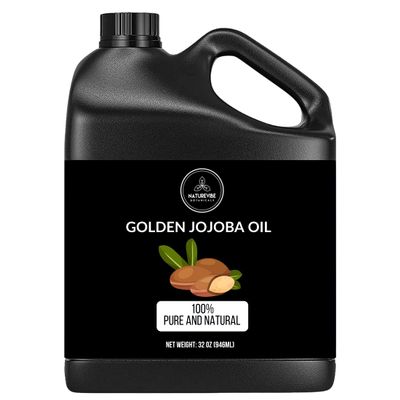 Naturevibe Botanicals Golden Jojoba Oil 32 oz 100% Pure, Cold-Pressed Moisturizer for Skin & Hair | Antioxidant-Rich, Non-Greasy, Carrier Oil & Daily Hydration