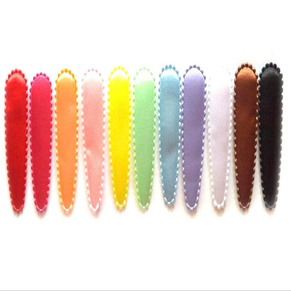 100 Pcs Mix rainbow Colors Plain Hair Clip Covers accessories Size 55 Mm