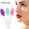 3PCS Silicone Exfoliating Lip Brush 2 in 1 Double-Sided Soft & 2PCS Facial Cleaning Brushes Pad for Smoother and Fuller Lip Appearance Cleanning Blackhead view 2