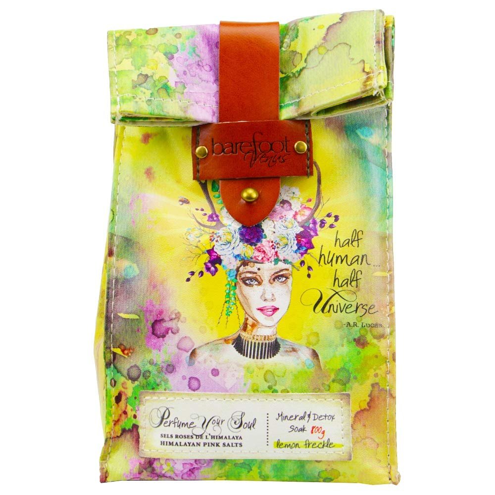 Barefoot Venus Himalayan Pink Salts Mineral & Detox Bath Soak (Lemon Freckle, 800 Grams)