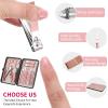 ZIZZON Manicure Set 18 in 1 Professional Pedicure Set Nail scissors Grooming Kit with Leather Travel Case Pink view 3