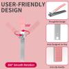 ZIZZON Manicure Set 18 in 1 Professional Pedicure Set Nail scissors Grooming Kit with Leather Travel Case Pink view 4