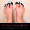 CHNELSS Black 60Pairs(120Feet)Disposable Spray Tanning Feet Pads for Hygienic Foot Protectors, Comfortable & Non-Slip, One Size, Medium Deep Skin Tone view 4