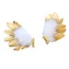 LittleLuluda Handmade Feather Angel Wings Hair Clips Hair Barrettes Lolita Cosplay Hair Accessories (White) view 1