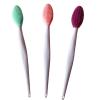 3 Pcs Lip Scrub Brush,Lip Scrubber Exfoliator,Double-Sided Silicone Lip Brush Tool for Men Women Lip Lightening, Lip Exfoliator Scrubber Tool for Dark Lips view 1