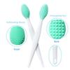 3 Pcs Lip Scrub Brush,Lip Scrubber Exfoliator,Double-Sided Silicone Lip Brush Tool for Men Women Lip Lightening, Lip Exfoliator Scrubber Tool for Dark Lips view 3