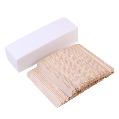 100Pcs Depilatory Strips Wax Sticks for Hair Removal Nonwoven Facial Body Paper Strips Odorless Skin-friendly for Home Salon Use
