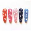 100 Pcs Mix Colors cute white Tulip flower Cotton small Hair Clip Covers accessories size 35 Mm view 1